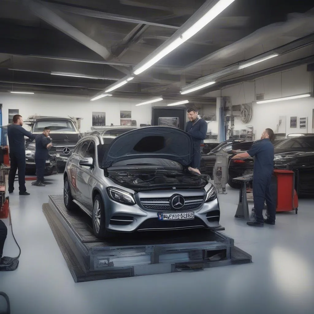 Atelier de réparation pour véhicules Mercedes-Benz