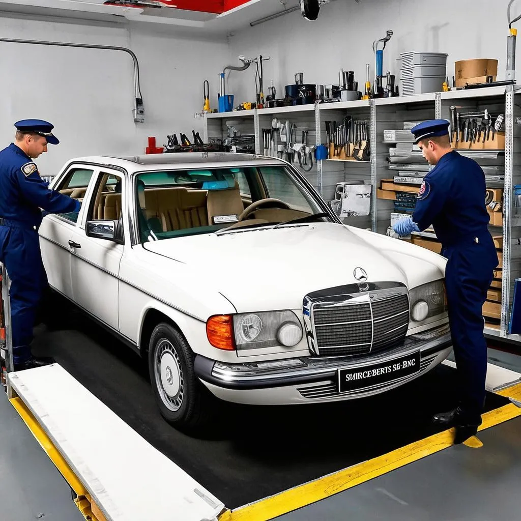 Moderne Mercedes Werkstatt