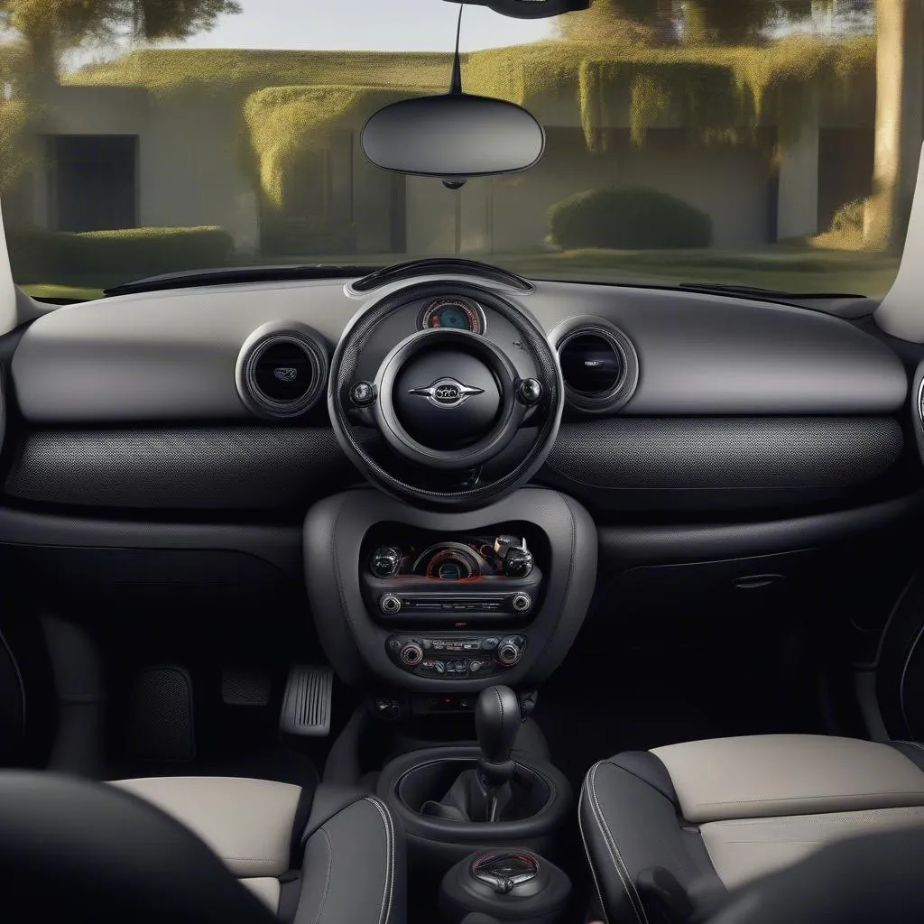 Modernes Interieur des Mini Paceman