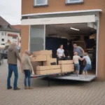 Möbeltransport mit Anhänger von Höffner Gelnhausen