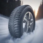 Nokian Snowproof 1 tire on a snowy road