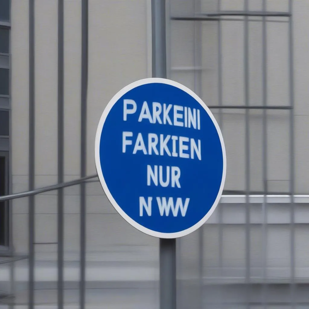 Parken nur für PKW Schild