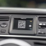 QR-Code Aufkleber am Auto