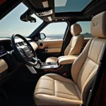 Luxuriöses Interieur eines Range Rover Vogue