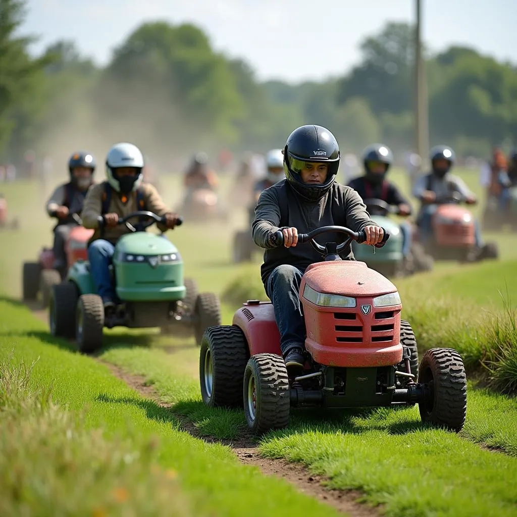 Rasenmäher Kart Rennen