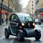 Renault Twizy mit Seitenscheiben in der Stadt