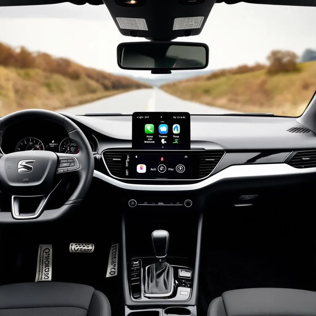 Apple CarPlay auf dem Armaturenbrett des Seat Ibiza