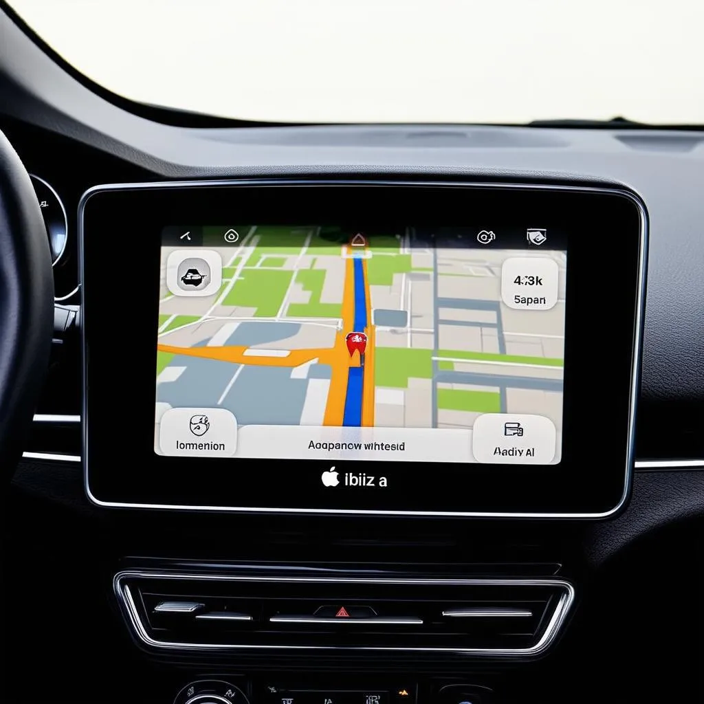 Navigation auf Apple CarPlay im Seat Ibiza