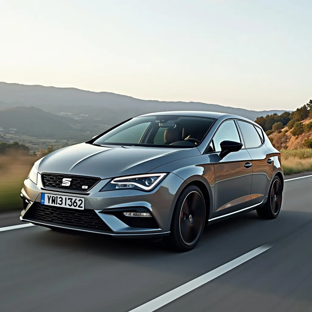 Seat Leon Grau Metallic auf der Strasse