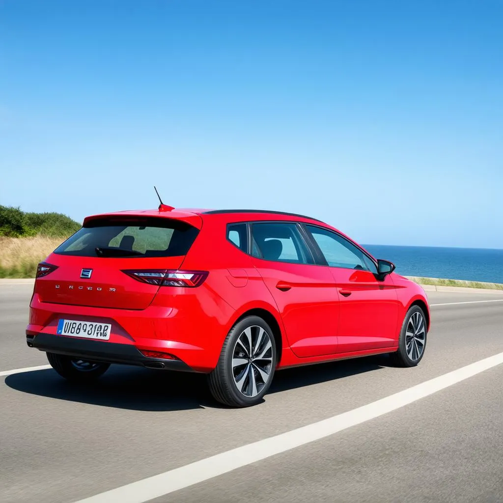 Seat Leon Hybrid auf der Straße