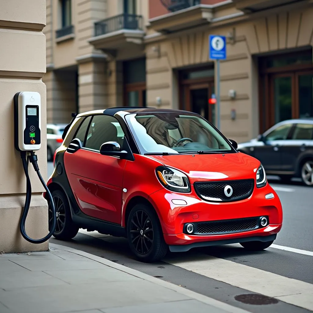 Smart Fortwo Cabrio Elektro beim Parken