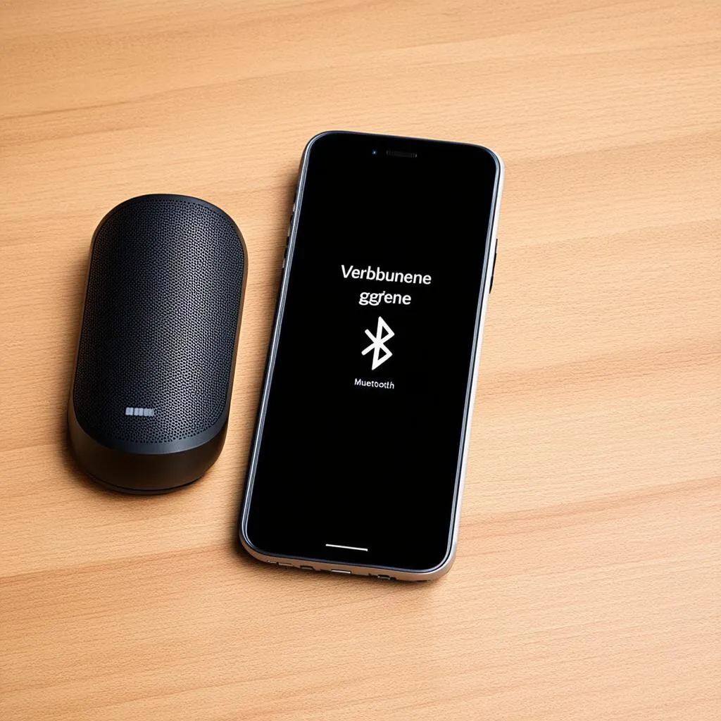 Smartphone verbunden mit Bluetooth Lautsprecher