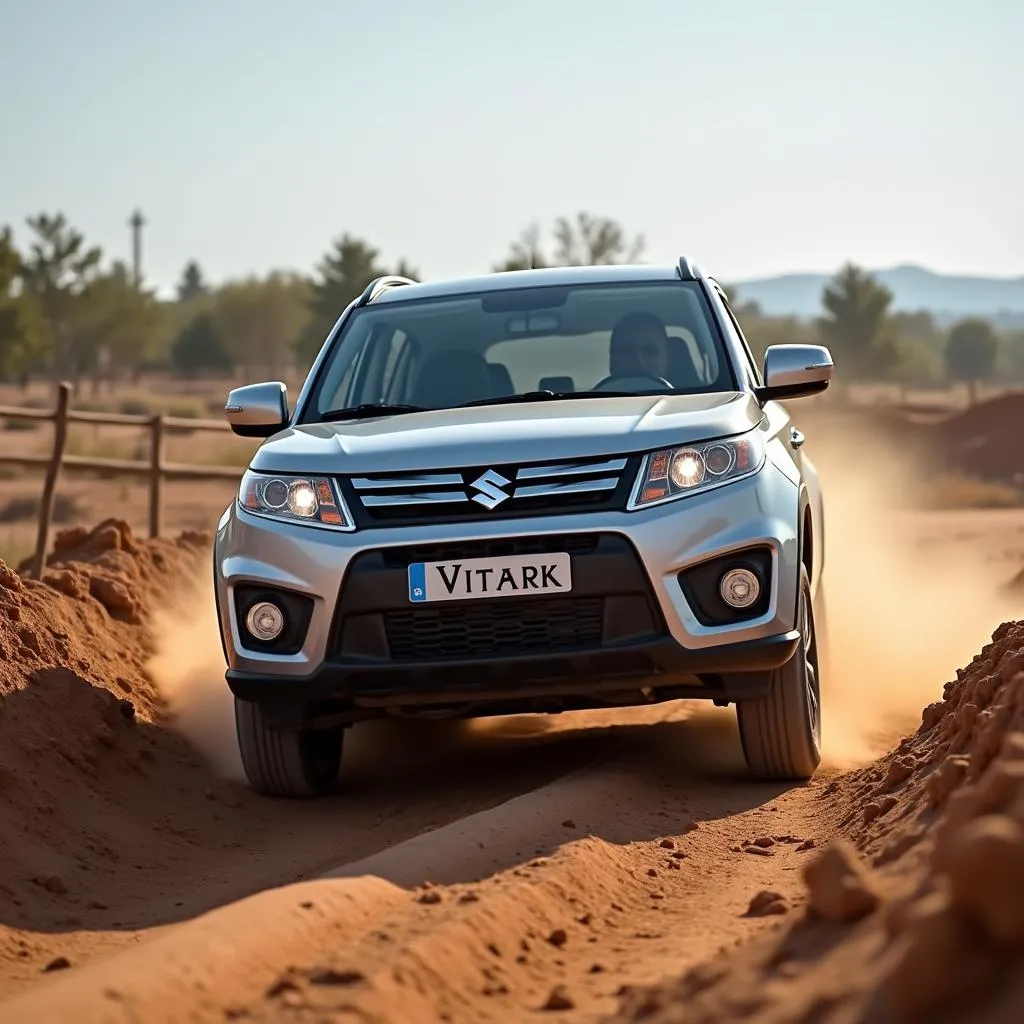 Suzuki Vitara sur un chemin hors route