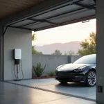 Tesla Wallbox in Garage