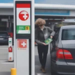 Vignette kaufen an Tankstelle