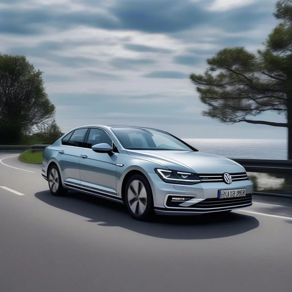 Volkswagen GTE Hybrid fährt auf der Straße