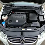 Motorraum eines Volkswagen Passat B4