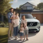 Volvo Elektro Kombi mit Familie