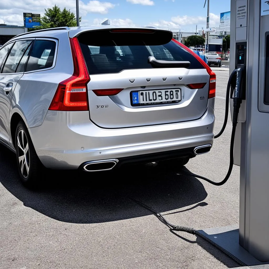 Volvo V60 Plug-in-Hybrid am Ladepunkt