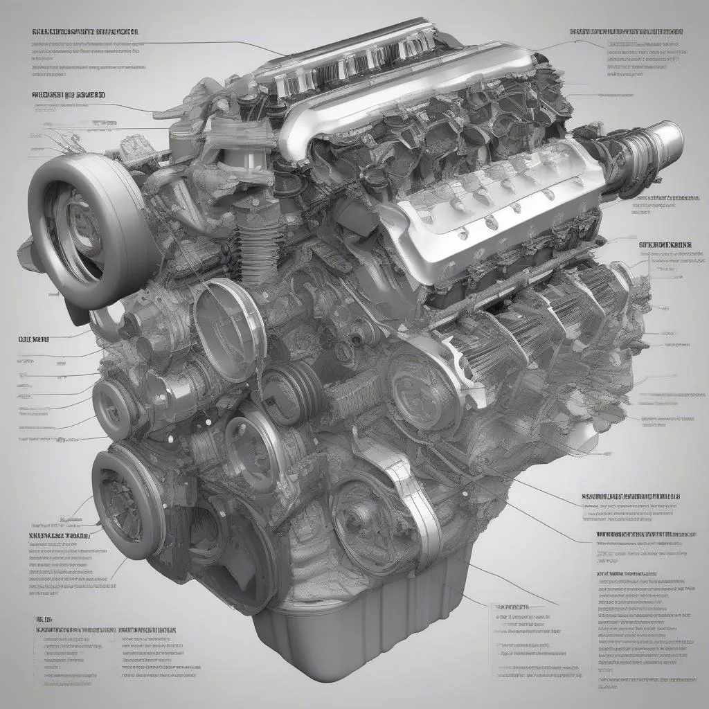 VW Explosionszeichnung Motor