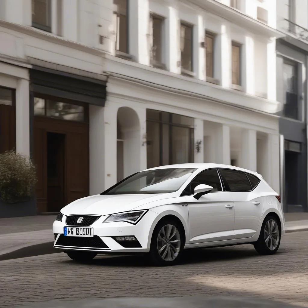 Weißer Seat Leon