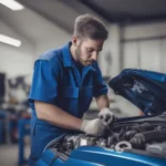 Automechaniker in der Werkstatt