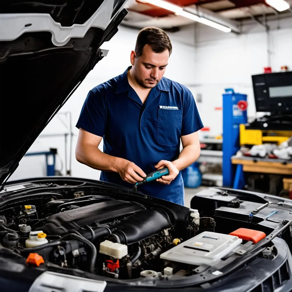 Mitarbeiter in der Werkstatt