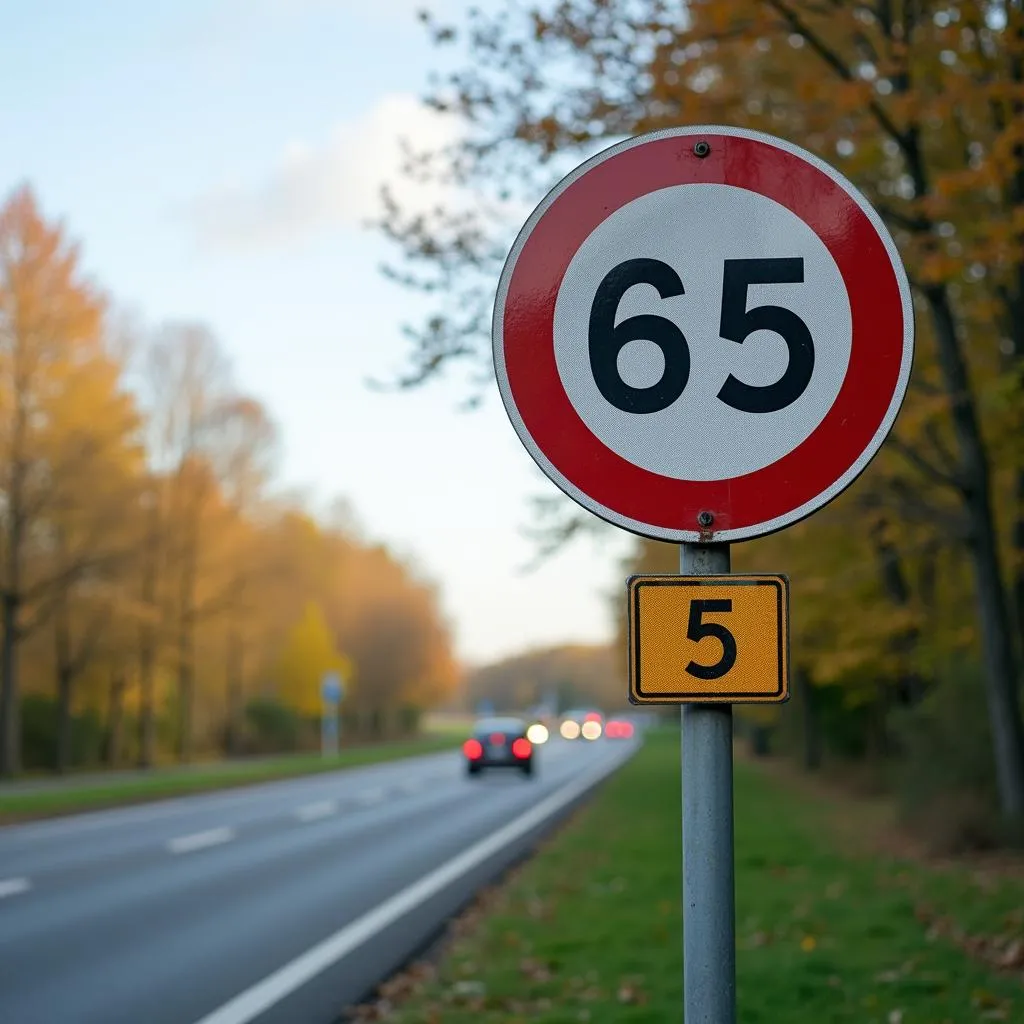 Schild Geschwindigkeitsbegrenzung Außerorts