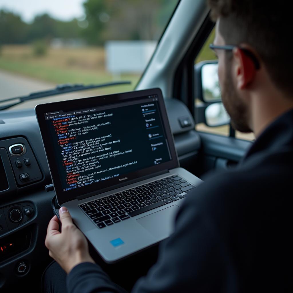 Diagnose eines 3,5t Sprinter mit einem Computer