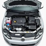 Motorraum eines 3G Passat