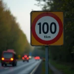 A7 Geschwindigkeitsbegrenzung Verkehrsschild