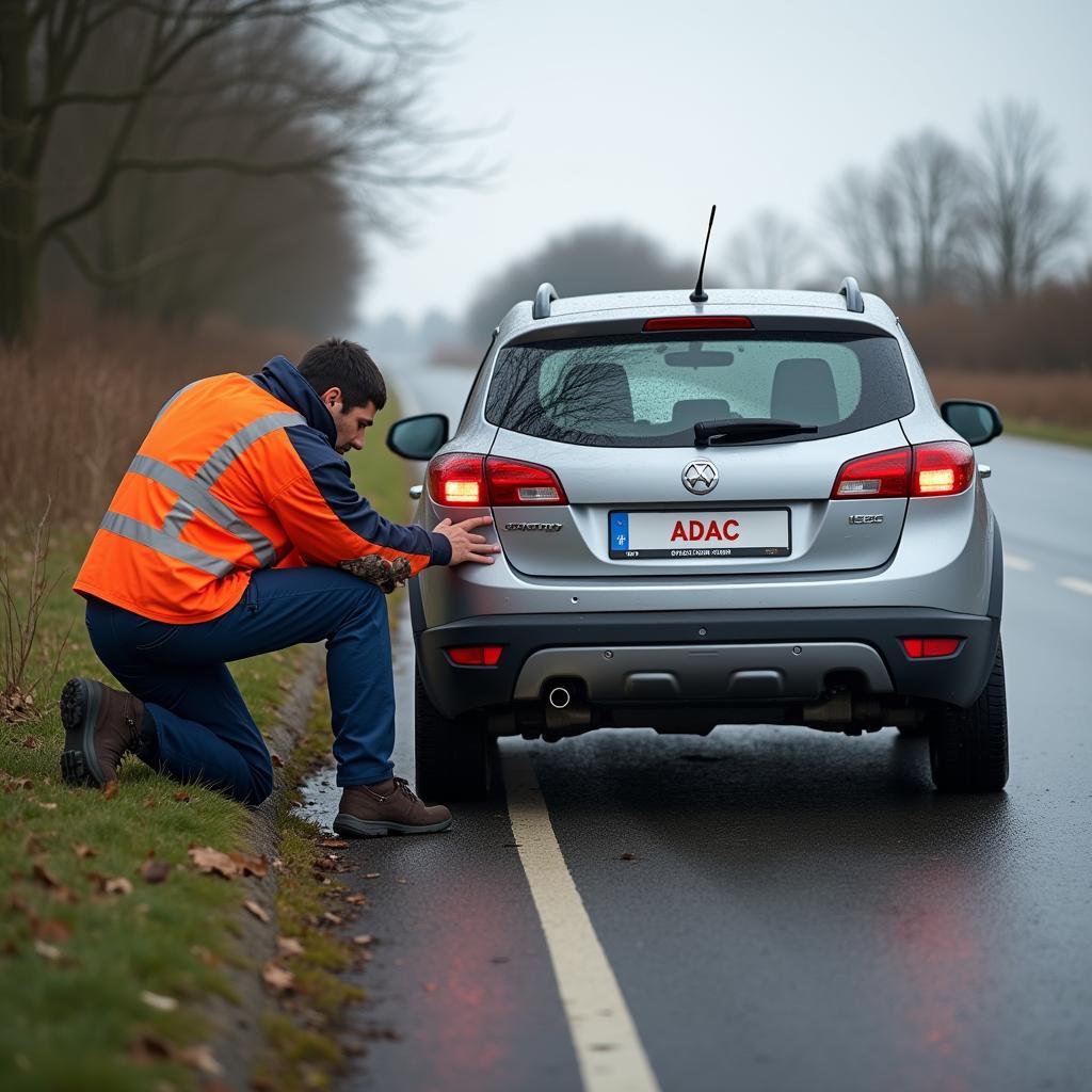 ADAC Pannenhilfe vor Ort