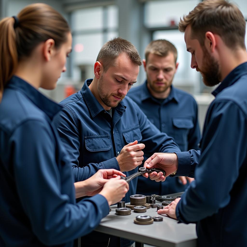 Schulung für Mechaniker zur Anwendung des Aluett 86