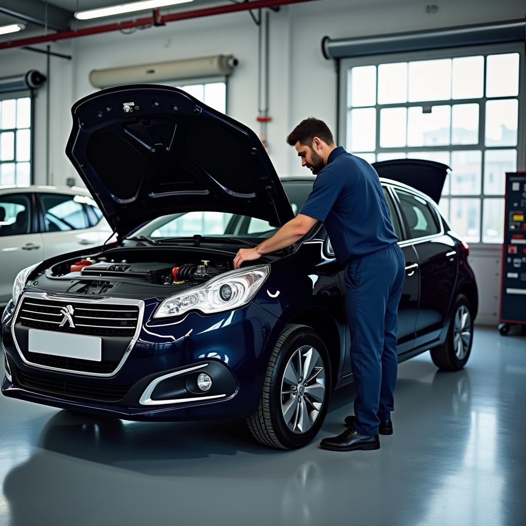 Werkstatt-Service mit Assistance Peugeot