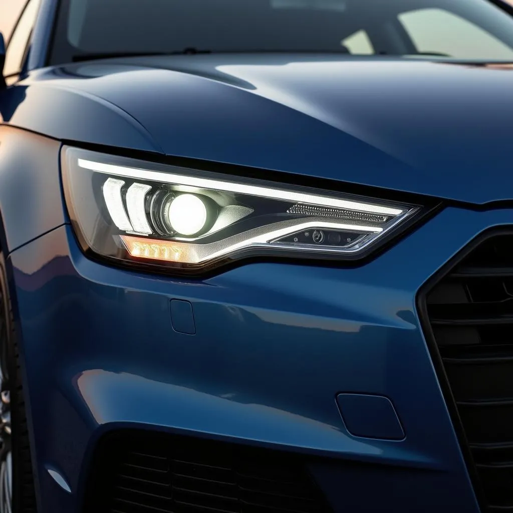 Nahaufnahme Audi A1 LED-Scheinwerfer