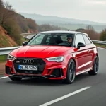 Audi A1 mit 16 Zoll Felgen auf der Straße