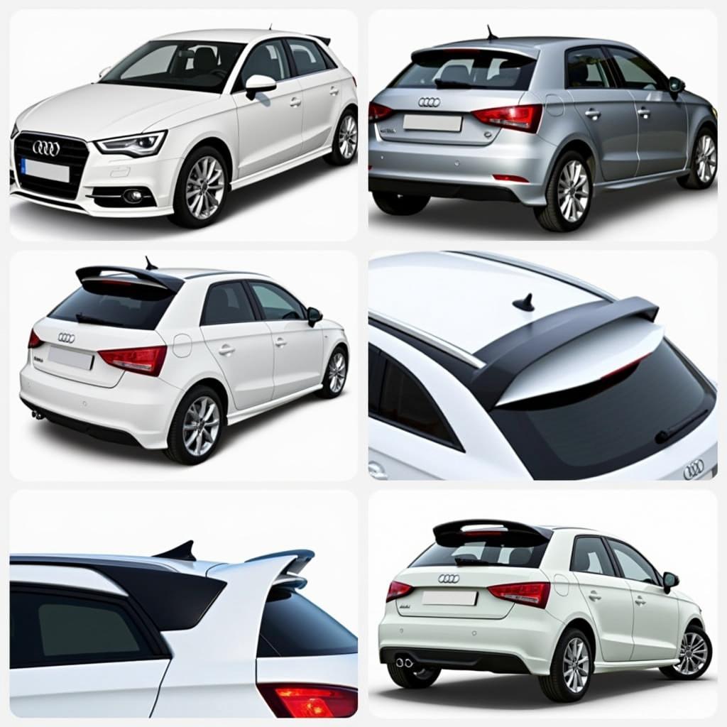 Verschiedene Audi A1 Spoiler Typen