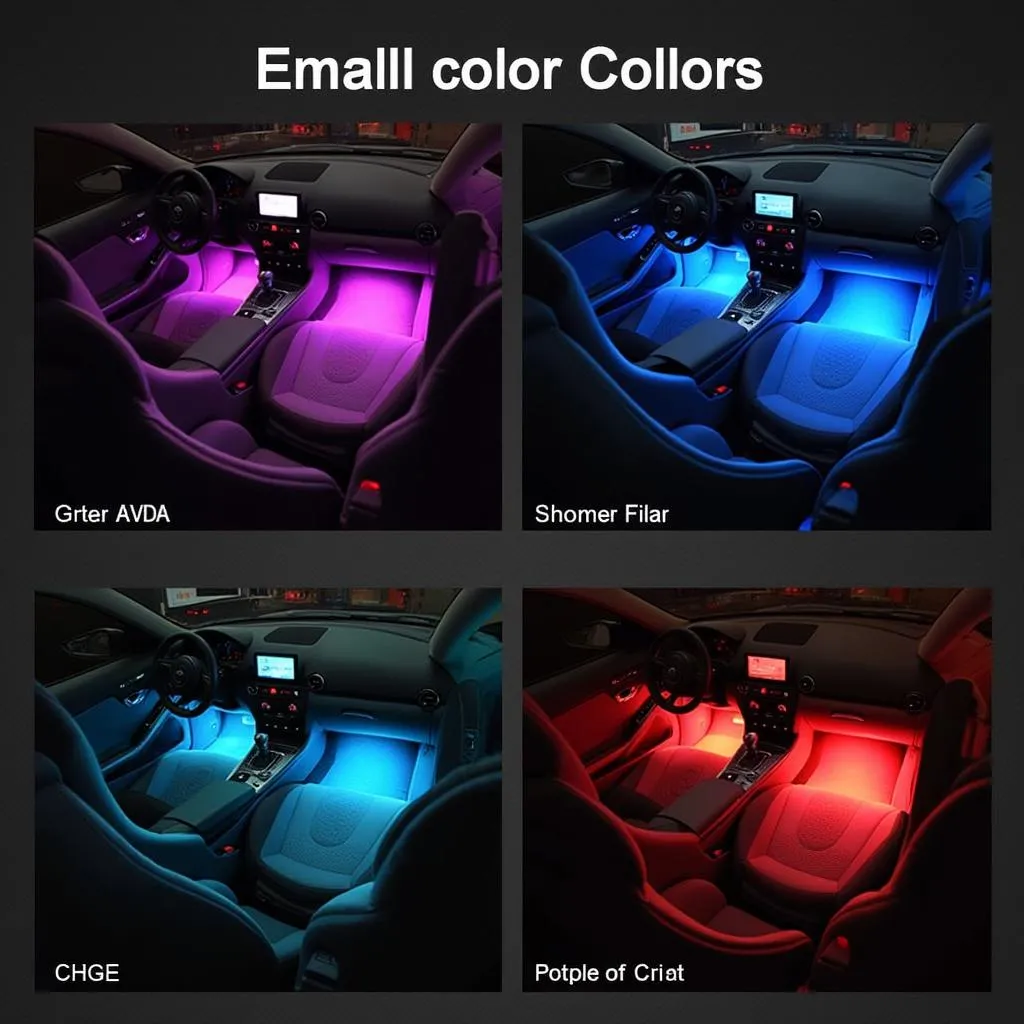 Colori illuminazione ambientale Audi A3 8Y