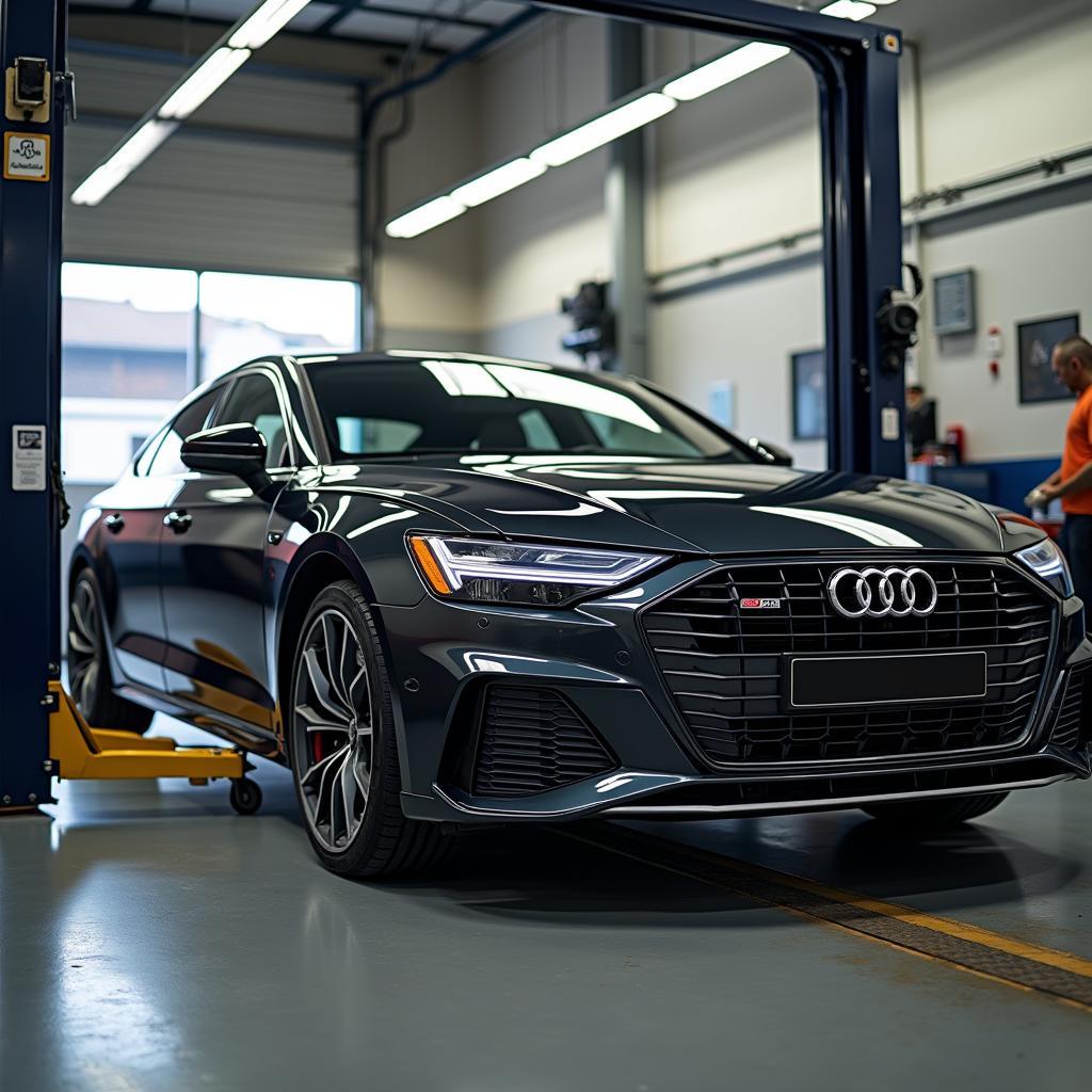 Audi A6 C8 in der Werkstatt