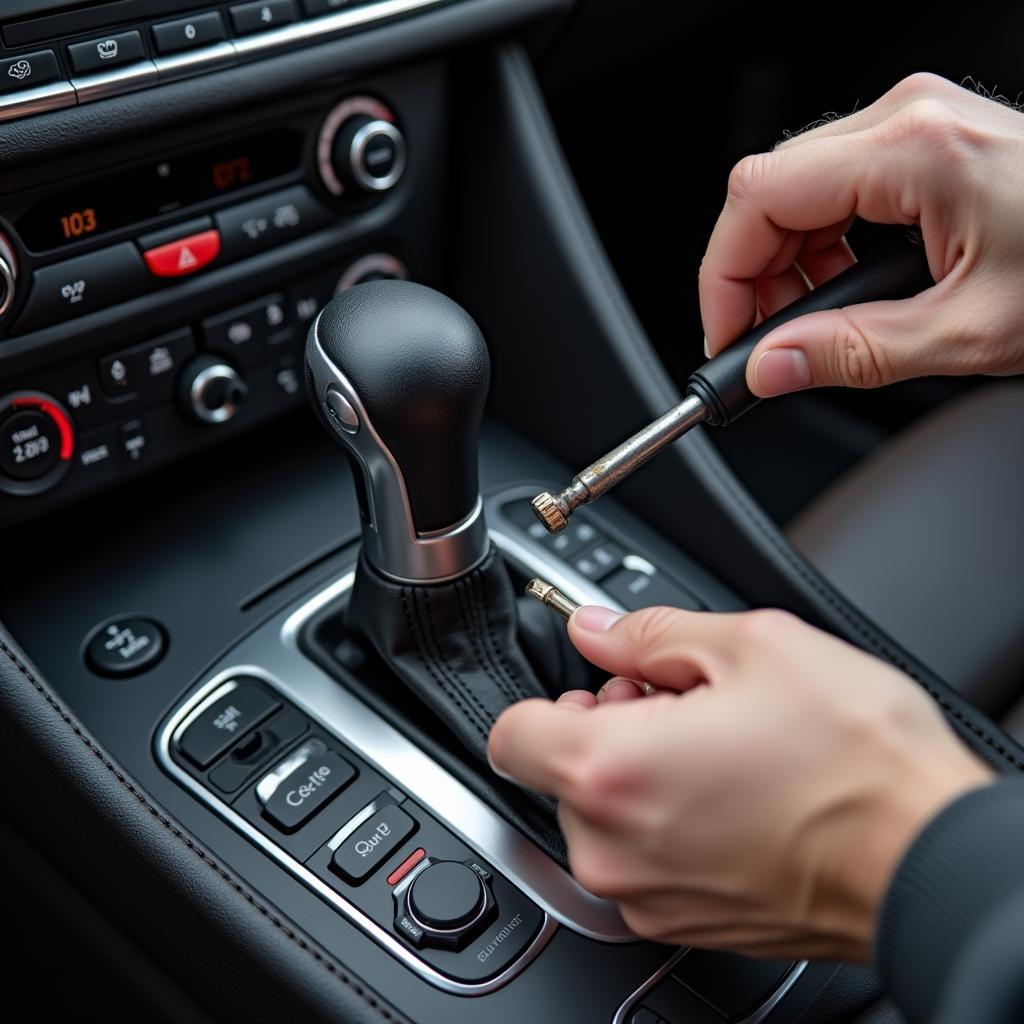 Réparation du levier de vitesse d'une Audi A6