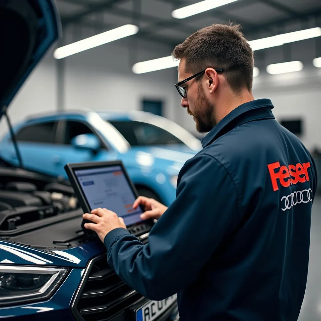 Audi diagnostic computer at Feser