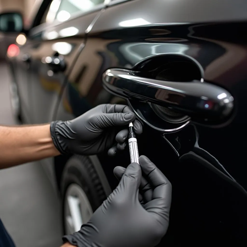 Audi Lackreparatur mit Lackstift