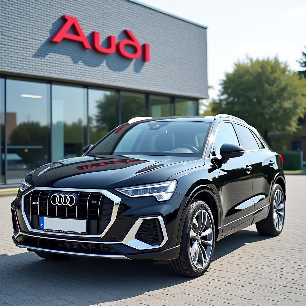 Audi Q3 Jahreswagen vor dem Audi Werk in Ingolstadt