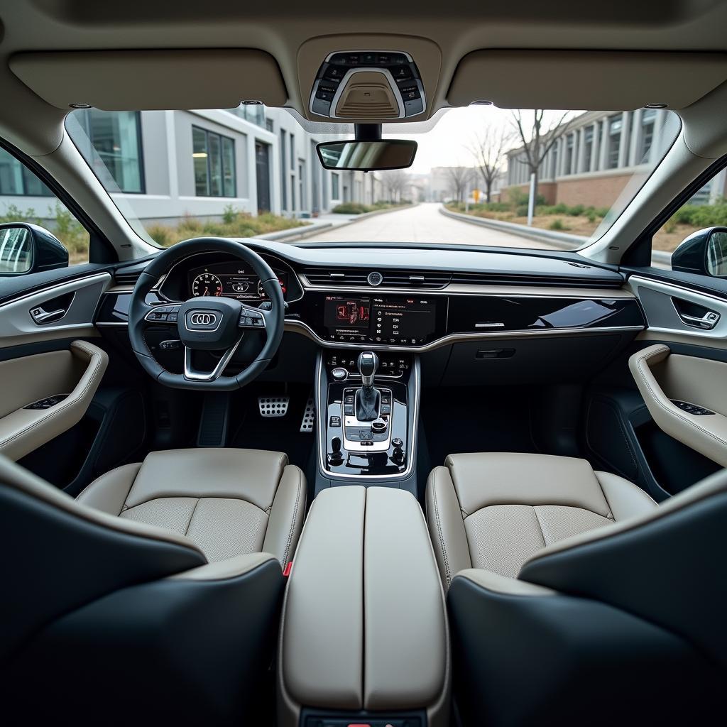 Spacious interior of the Audi Q8 e-tron 50