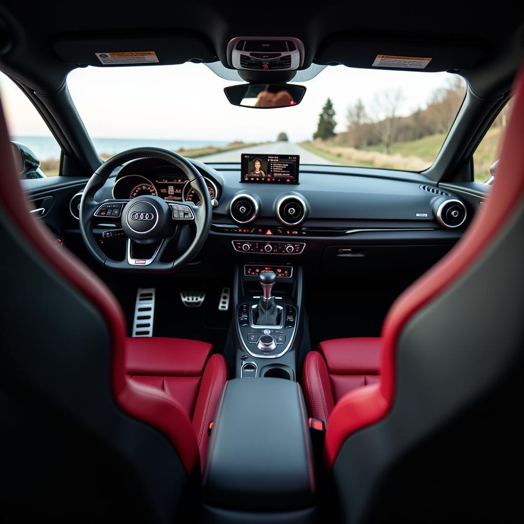 Interieur van de Audi TT RS Coupé