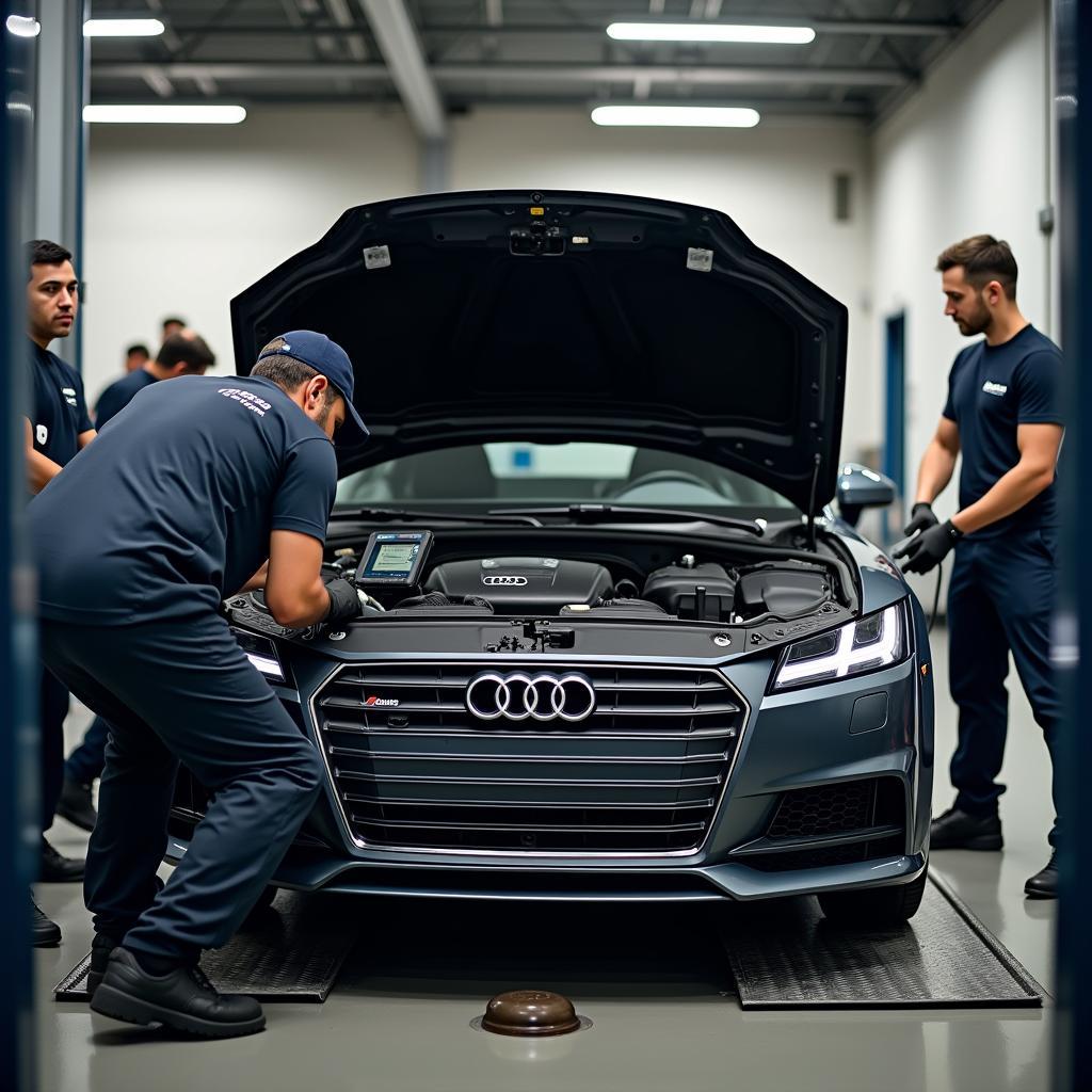 Audi TT in der Werkstatt