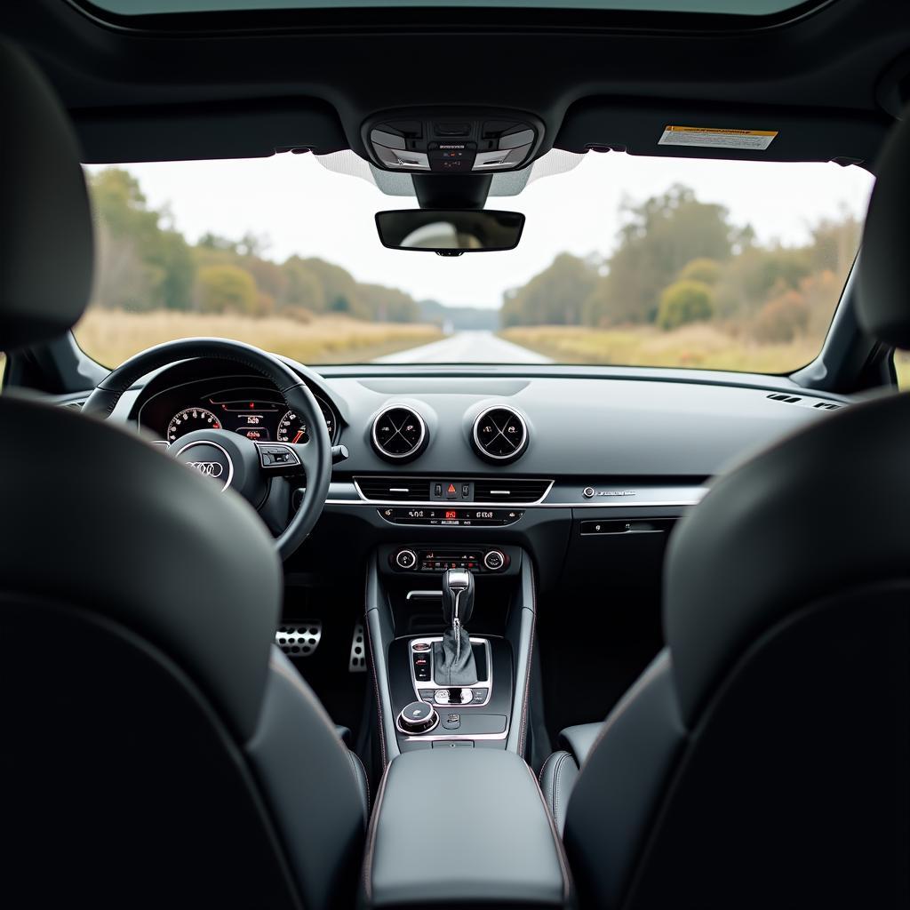 Elegantes Interieur des Audi TTS in Grau