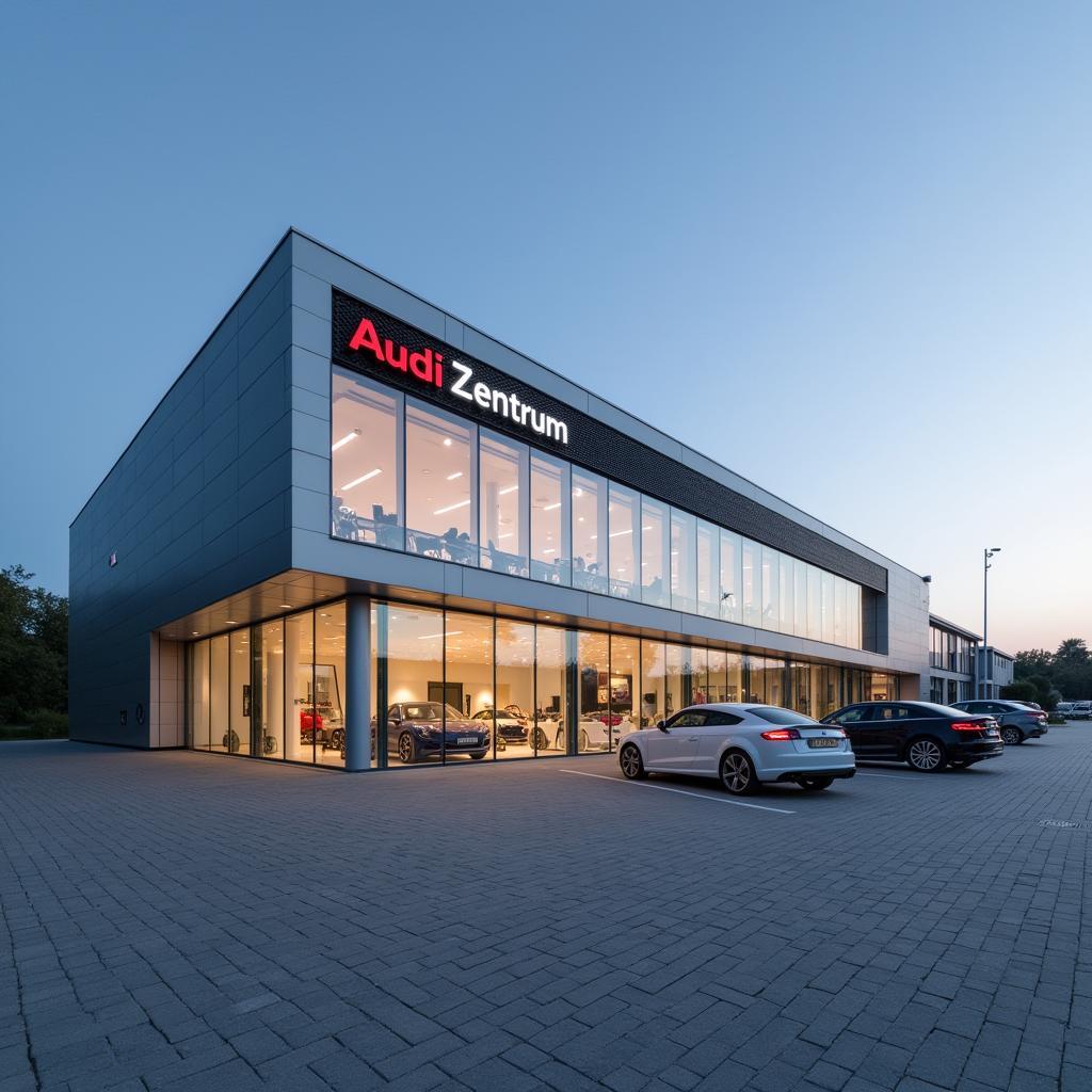 Modernes Audi Zentrum Gebäude in Magdeburg