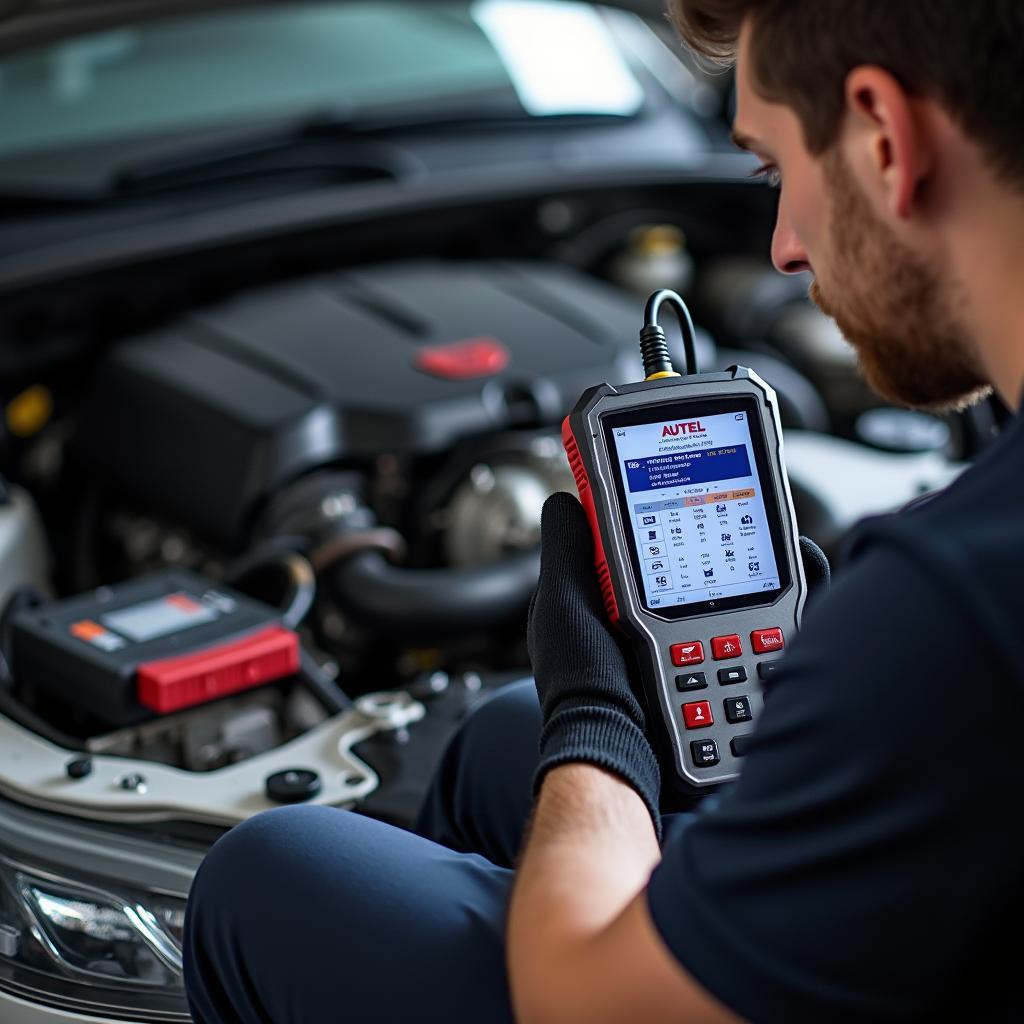 Autel OBD-Diagnosegerät im Einsatz