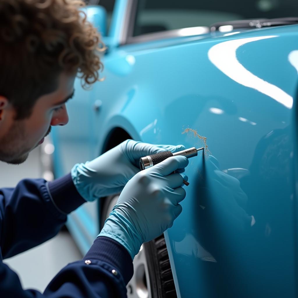 Auto Babyblau Reparatur Tipps